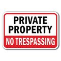 Signmission Safety Sign, 12 in Height, Aluminum, Private Prop - P P N T4 A-1218 Private Prop - P P N T4